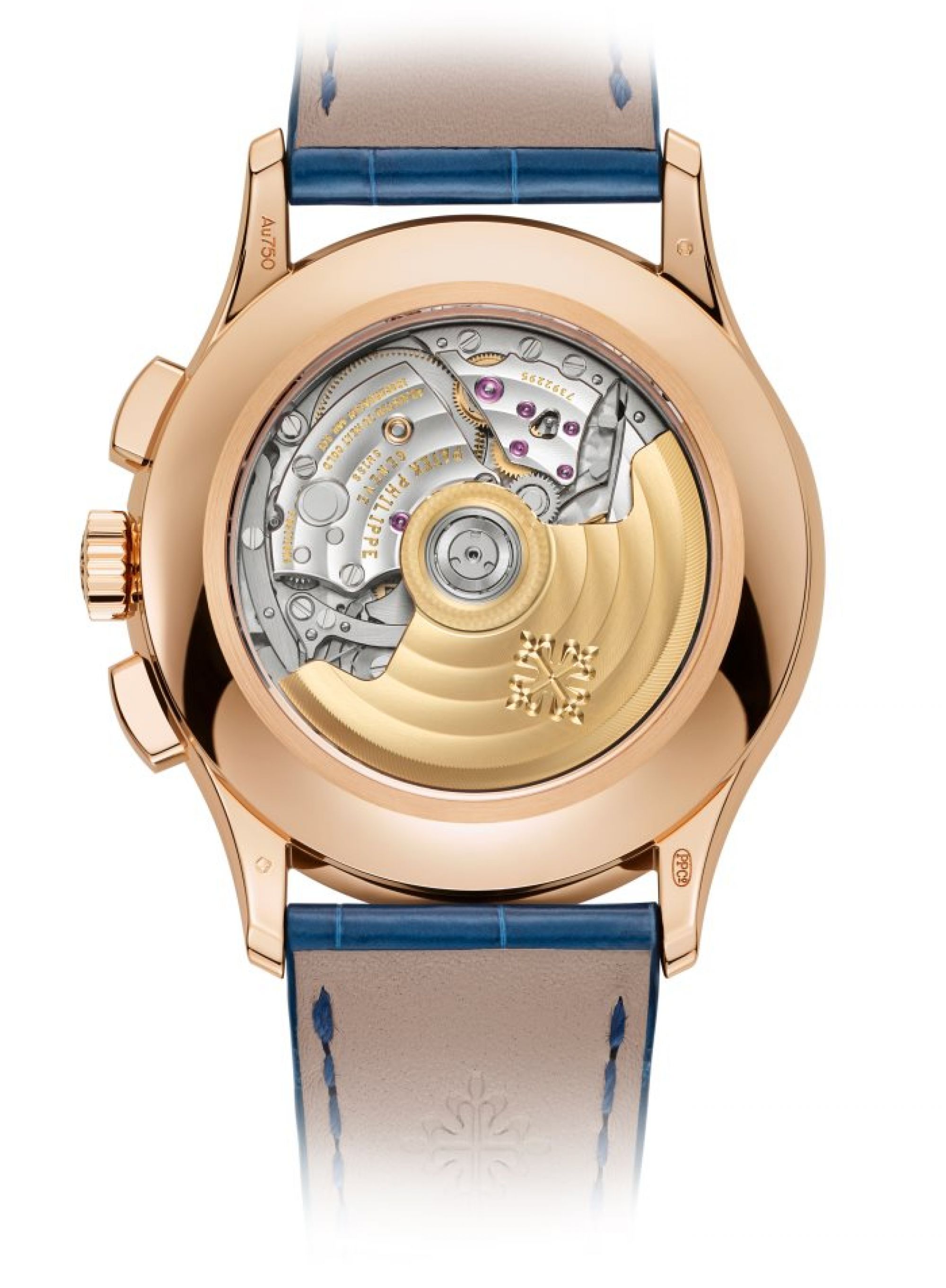 Patek Philippe Flyback-Chronograph, Jahreskalender. Rückseite