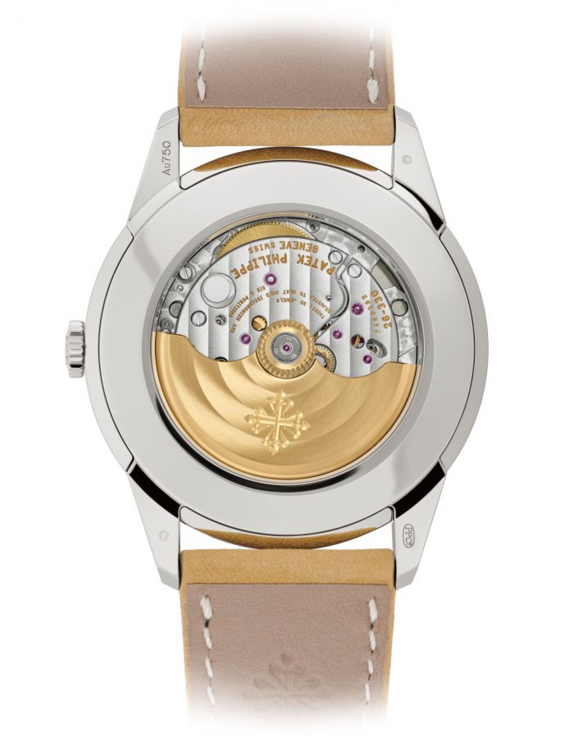 Patek Philippe Datum, Zentralsekunde. Rückseite