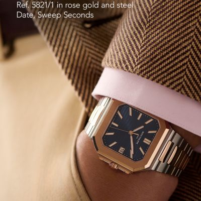 Die neue @patekphilippe  Cubitus in Roségold und Stahl verkörpert kraftvolle Eleganz in vollendeter Form. Das kühne und elegante Design seiner neuen Kollektion Cubitus unterstreich Patek Philippe durch diese Bicolor-Version aus Roségold und Stahl, bei der sich polierte und vertikal satinierte Finissierungen abwechseln. Mit einem 45-mm-Gehäuse, abgerundeten Kanten und einem tiefblauen Sonnenschliff-Zifferblatt setzt sie ein selbstbewusstes Statement – modern, markant und meisterhaft verarbeitet. In diesem Modell tickt das Kaliber 26-330 S C mit automatischem Aufzug, Sekundenstopp und zentralem Rotor aus 21 Karat Gold.
#PatekPhilippe #PatekTime #Cubitus #JuwelierGadebusch #köln